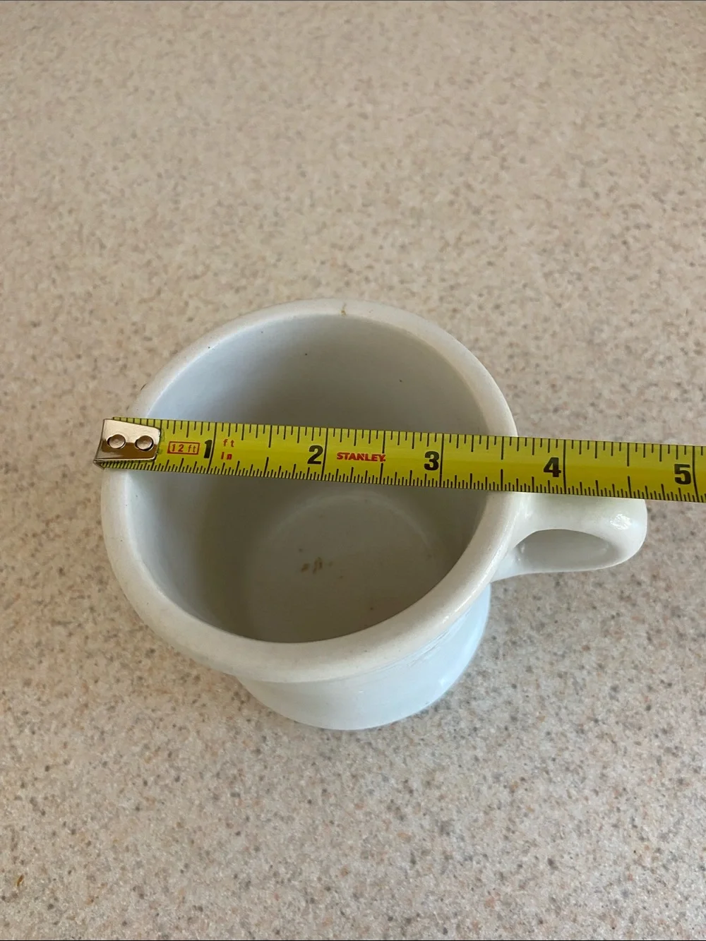 Antique White Ironstone Shaving Mug Union Barber Cup Vintage